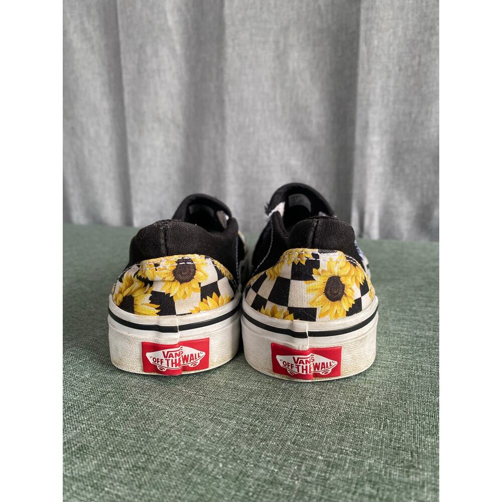 Vans Sunflower & Black/White Checkerboard Slip-Ons - Size 6.5 - Picture 4 of 10